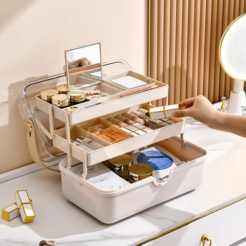 Luxury Skincare Mask - 라이트 럭셔리 화장품 수납함 데스크탑 고급