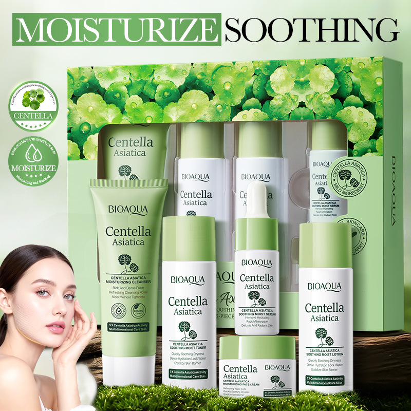 Luxury Skincare Wholesale - 5종 세트 바이오아쿠아 병풀 추출물 스킨케어