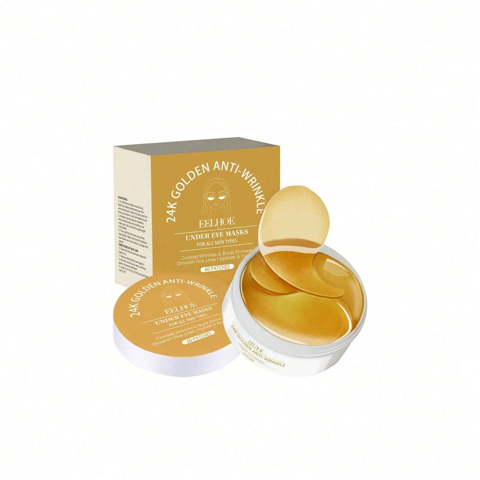 Luxury Gold Skincare - 24K 골드 아이 마스크, 60매 고급