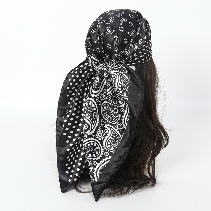 손수건 헤어 실크 스카프 90*90cm 인쇄 새틴 빅  - Luxury Skincare Headband 리뷰 및 가격