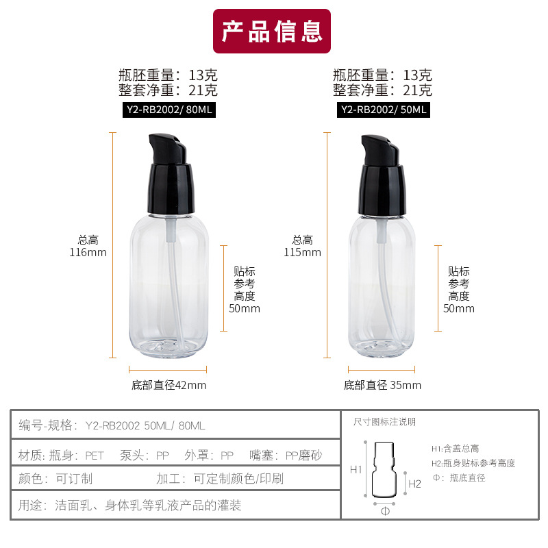 럭셔리 50ml 80ml 그린 클리어 브라운 PET 플 - Luxury Skincare Serum 리뷰 및 가격