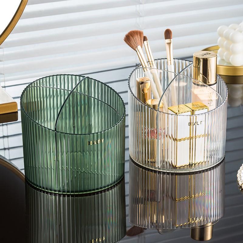 데스크탑 고급 투명 수납함, 앞면이 낮고 뒷면이 높은  - Luxury Skincare Box 리뷰 및 가격