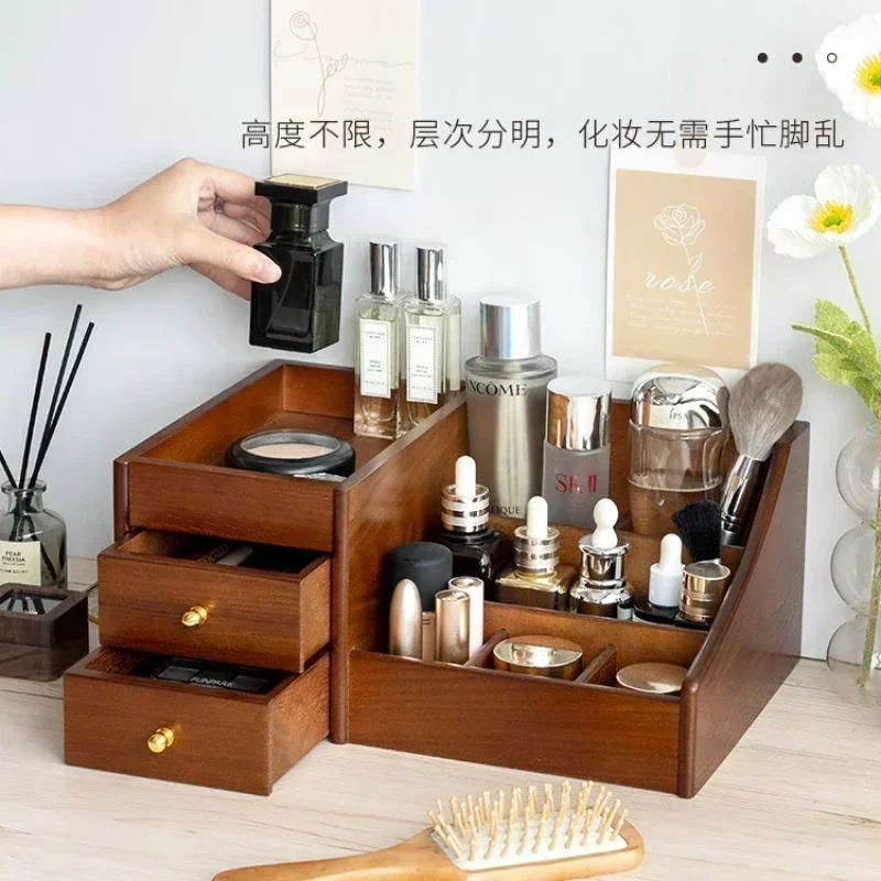 투명한 나무 질감의 메이크업 정리함 대용량 서랍형 박스 - Luxury Skincare Mask 리뷰 및 가격