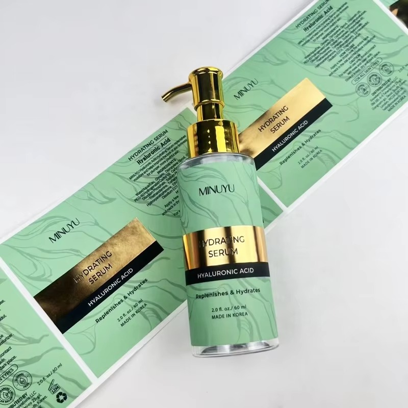 맞춤 인쇄 생분해성 스티커｜금박 방수 라벨｜럭셔리 스킨 - Luxury Gold Skincare 리뷰 및 가격