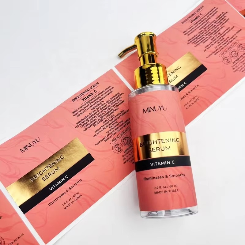 맞춤 인쇄 생분해성 스티커｜금박 방수 라벨｜럭셔리 스킨 - Luxury Gold Skincare 리뷰 및 가격